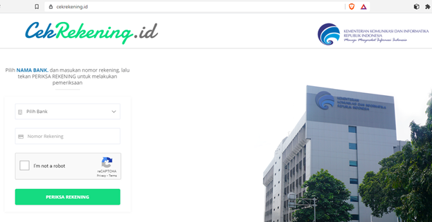 web cek rekening